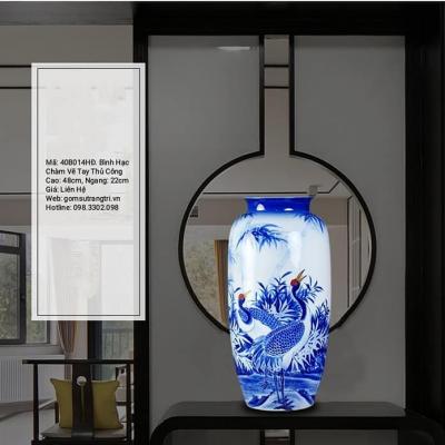 BÌNH HẠC CHÀM VẼ TAY THỦ CÔNG